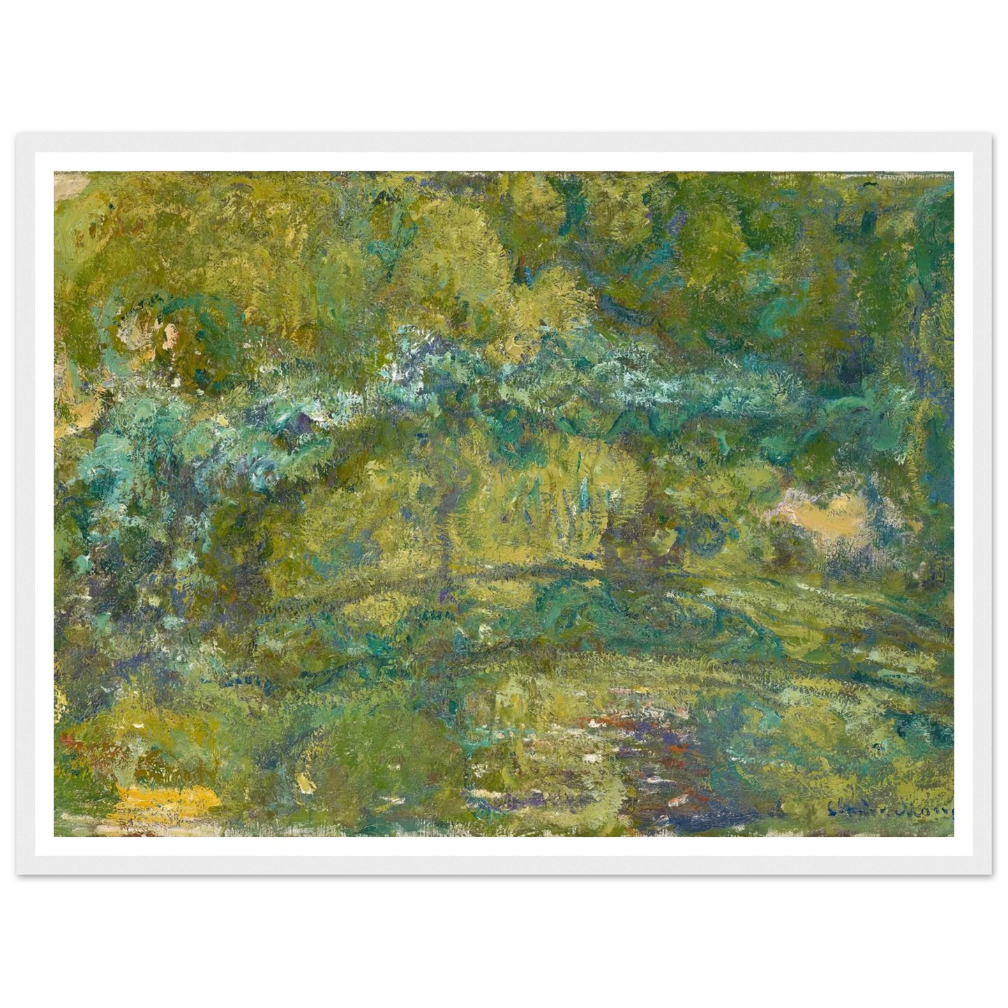 The Footbridge over the Water-Lily Pond (1919) Art Print | Claude Monet - Framed Poster - 30x40 cm / 12x16″ - Black frame