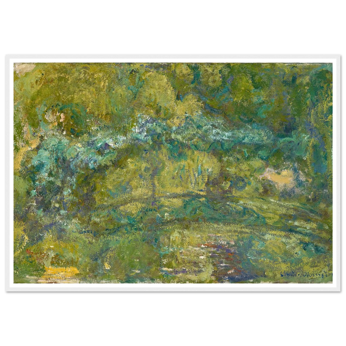 The Footbridge over the Water-Lily Pond (1919) Art Print | Claude Monet - Framed Poster - 30x40 cm / 12x16″ - Black frame