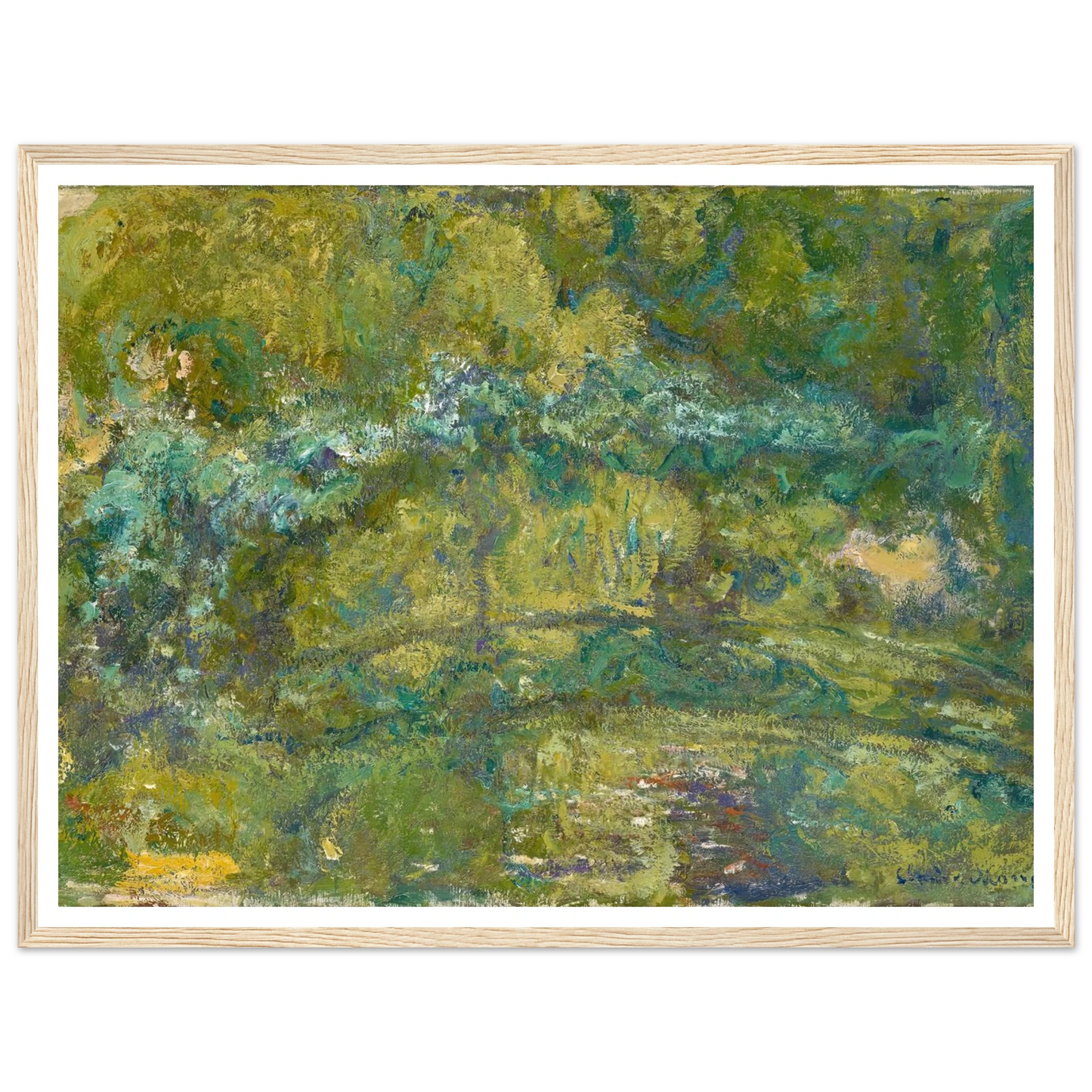 The Footbridge over the Water-Lily Pond (1919) Art Print | Claude Monet - Framed Poster - 30x40 cm / 12x16″ - Black frame