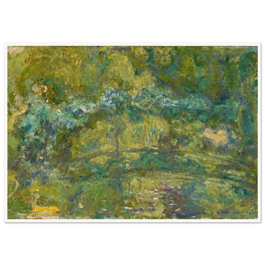 The Footbridge over the Water-Lily Pond (1919) Art Print | Claude Monet - Framed Poster - 30x40 cm / 12x16″ - Black frame
