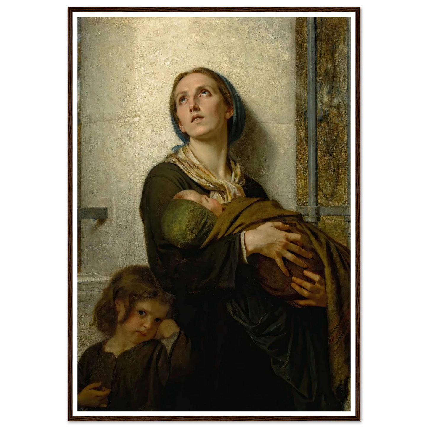 The Forgotten Art Print | Hugues Merle - Framed Poster - 30x40 cm / 12x16″ - Black frame