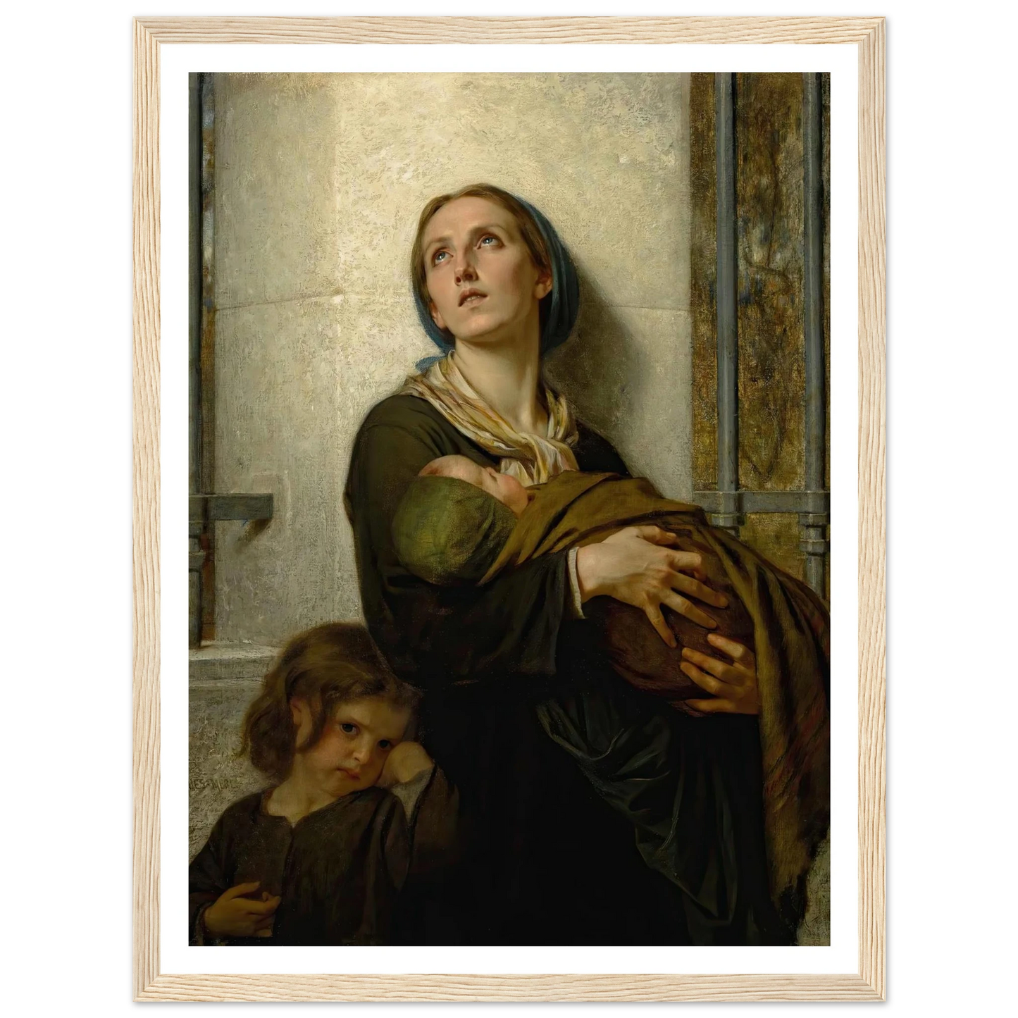 The Forgotten Art Print | Hugues Merle - Framed Poster - 30x40 cm / 12x16″ - Black frame