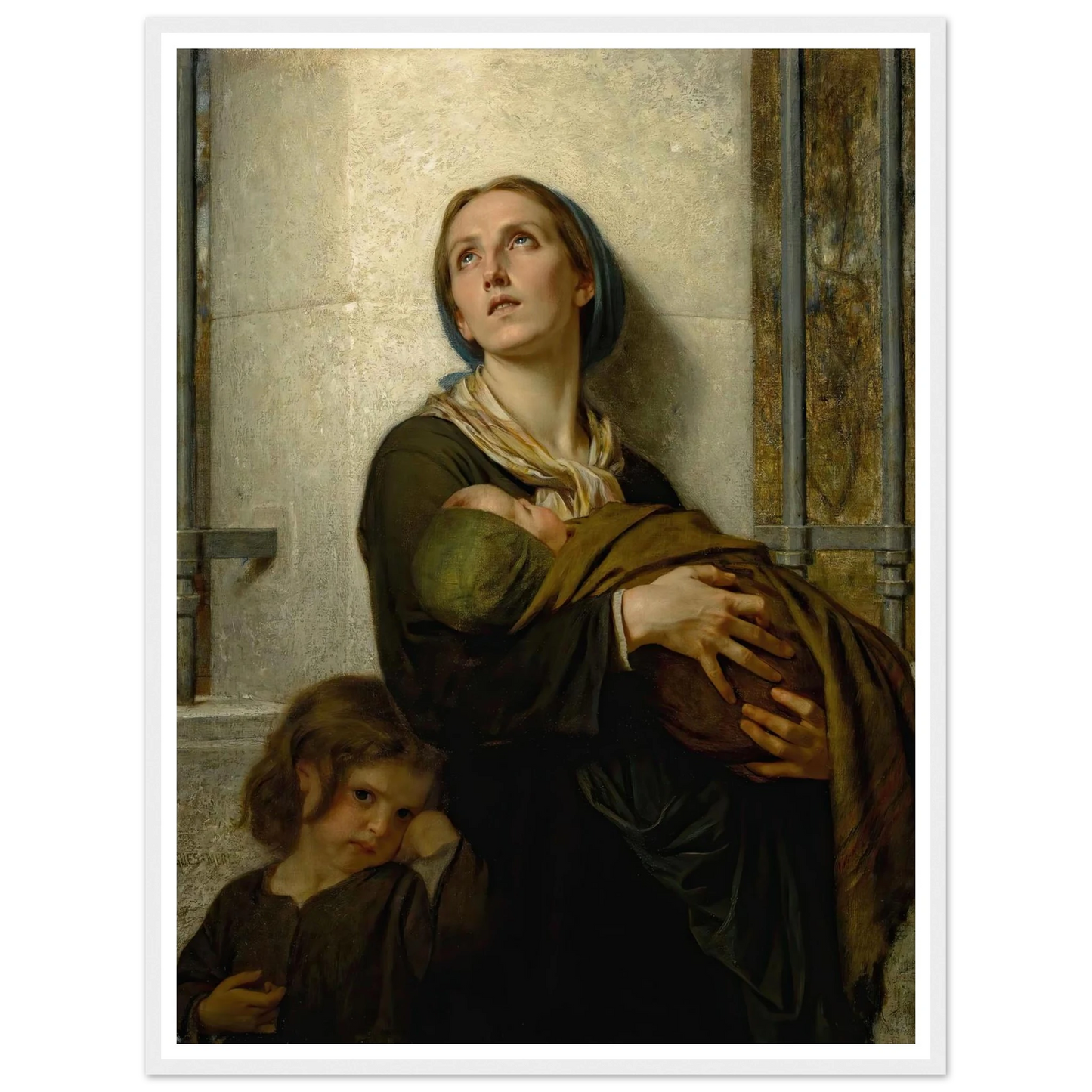 The Forgotten Art Print | Hugues Merle - Framed Poster - 30x40 cm / 12x16″ - Black frame