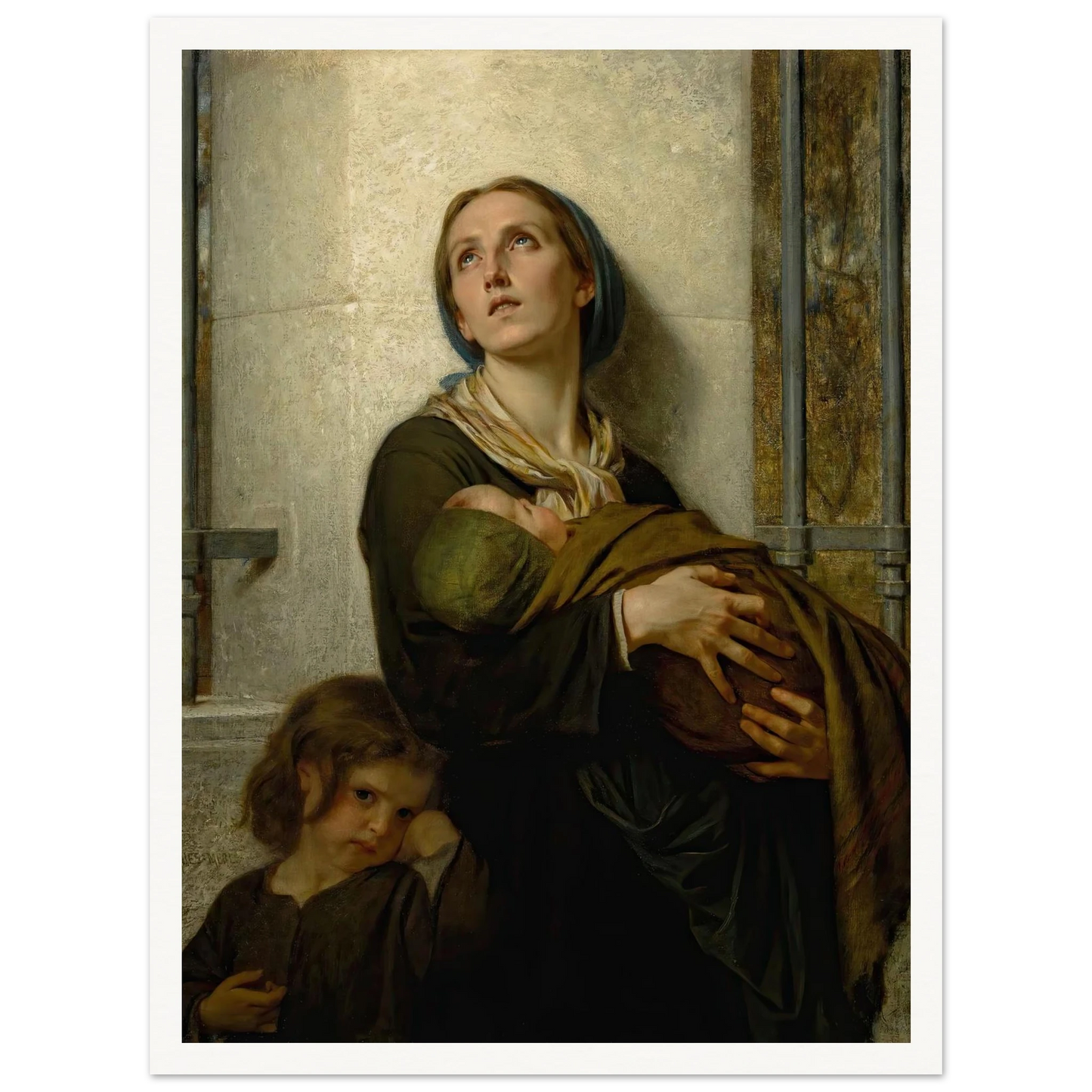 The Forgotten Art Print | Hugues Merle - Framed Poster - 30x40 cm / 12x16″ - Black frame
