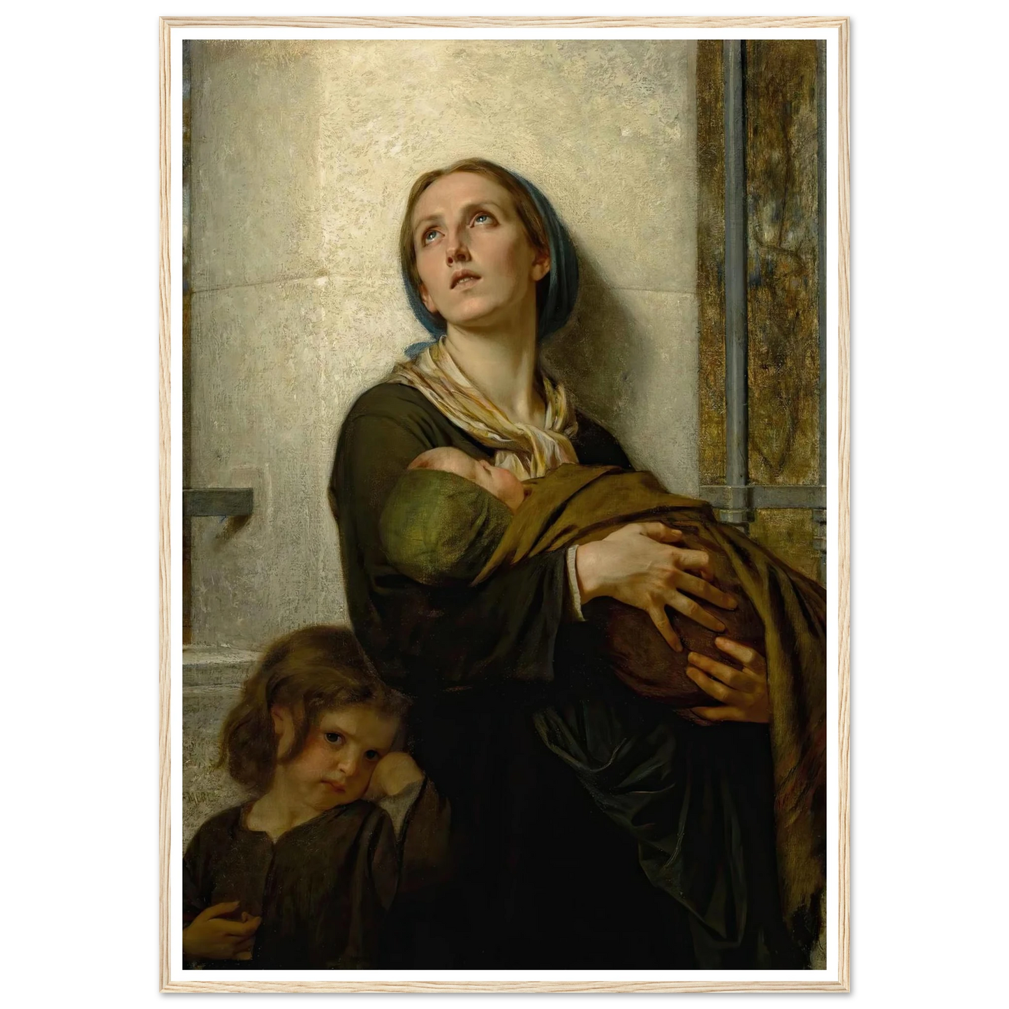 The Forgotten Art Print | Hugues Merle - Framed Poster - 30x40 cm / 12x16″ - Black frame