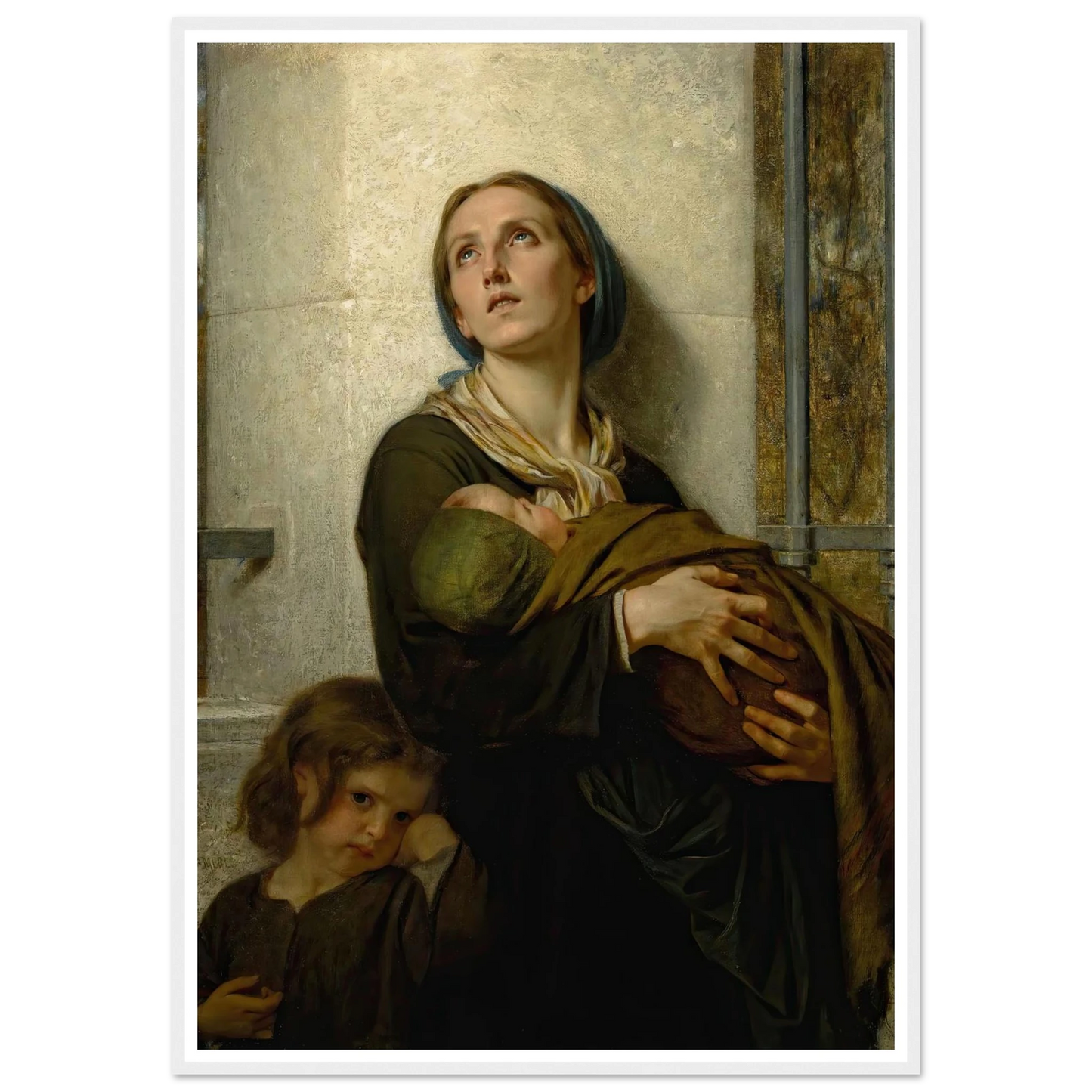The Forgotten Art Print | Hugues Merle - Framed Poster - 30x40 cm / 12x16″ - Black frame