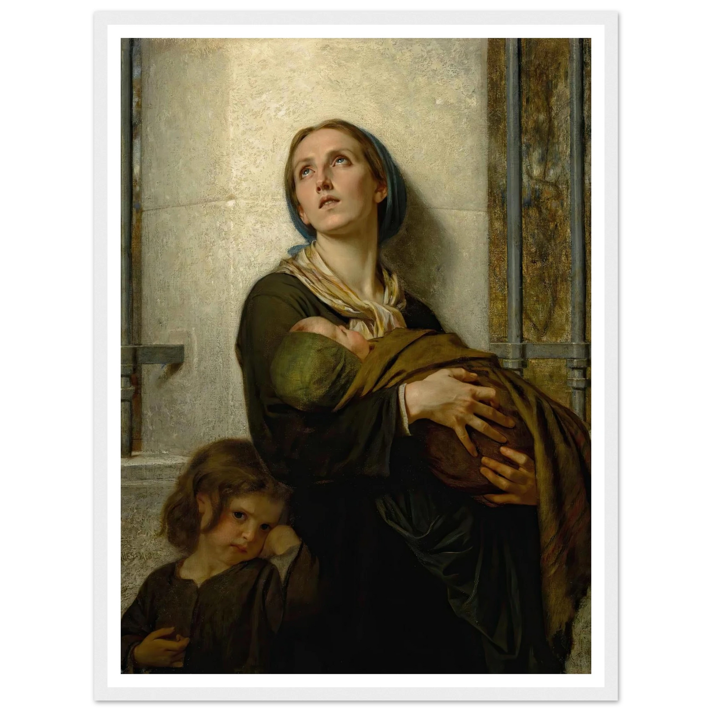 The Forgotten Art Print | Hugues Merle - Framed Poster - 30x40 cm / 12x16″ - Black frame