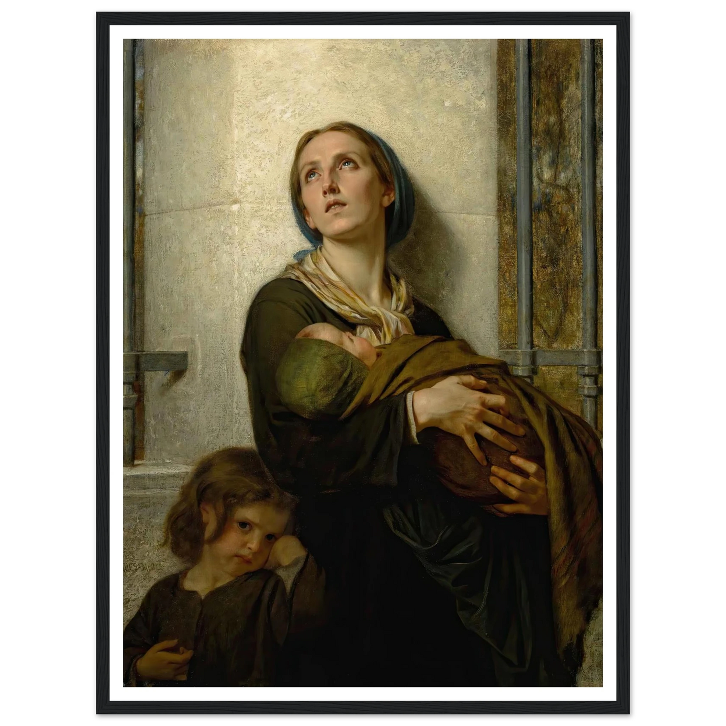 The Forgotten Art Print | Hugues Merle - Framed Poster - 30x40 cm / 12x16″ - Black frame