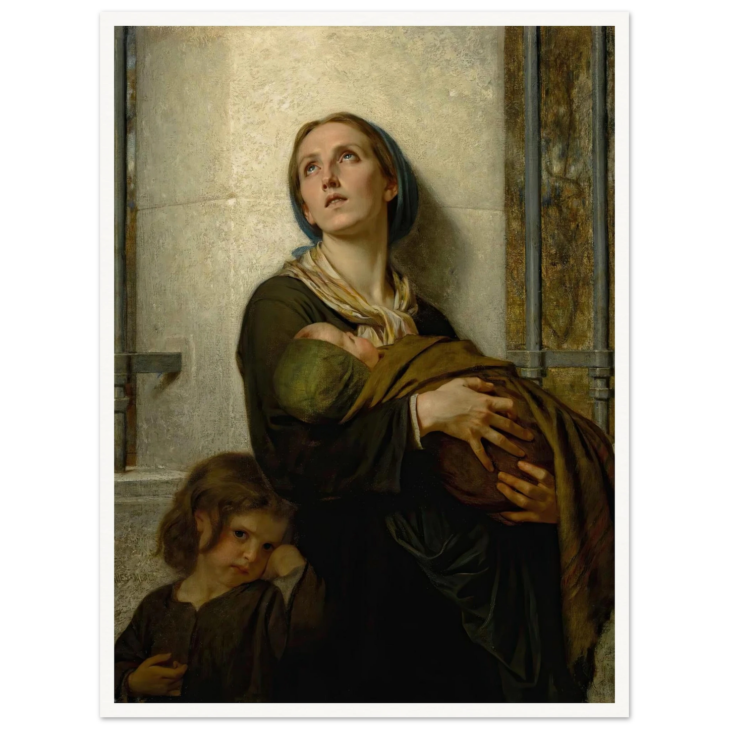 The Forgotten Art Print | Hugues Merle - Framed Poster - 30x40 cm / 12x16″ - Black frame