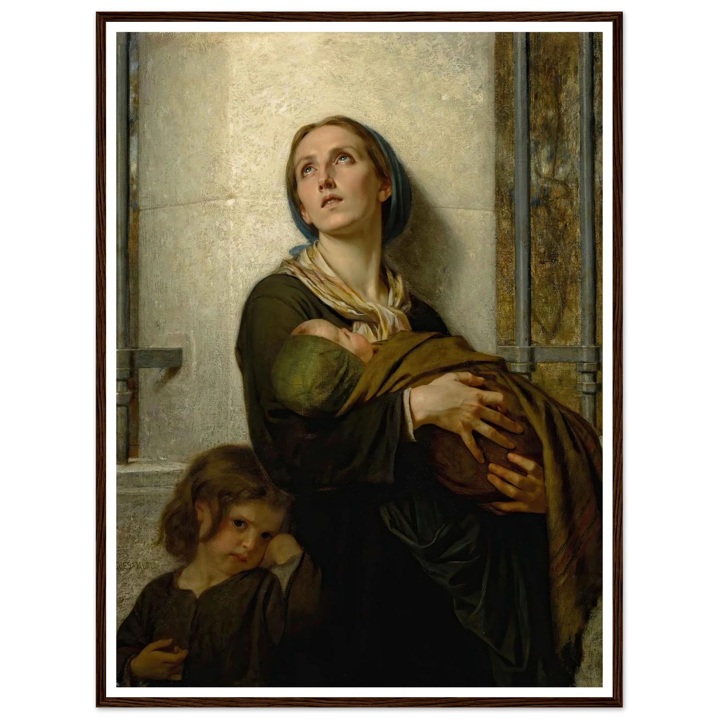 The Forgotten Art Print | Hugues Merle - Framed Poster - 30x40 cm / 12x16″ - Black frame