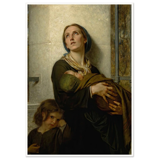 The Forgotten Art Print | Hugues Merle - Framed Poster - 30x40 cm / 12x16″ - Black frame