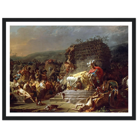 The Funeral of Patroclus (1778) Art Print | Jacques Louis David - Framed Poster - 30x40 cm / 12x16″ - Black frame