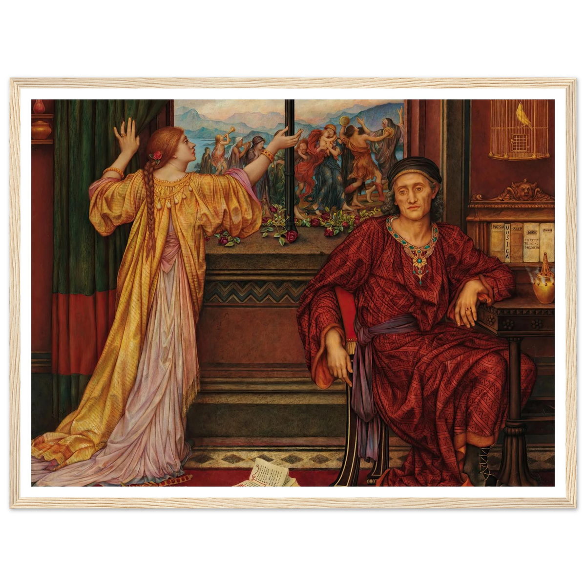 The Gilded Cage (1919) Art Print | Evelyn de Morgan - Framed Poster - 30x40 cm / 12x16″ - Black frame