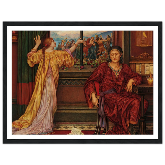 The Gilded Cage (1919) Art Print | Evelyn de Morgan - Framed Poster - 30x40 cm / 12x16″ - Black frame