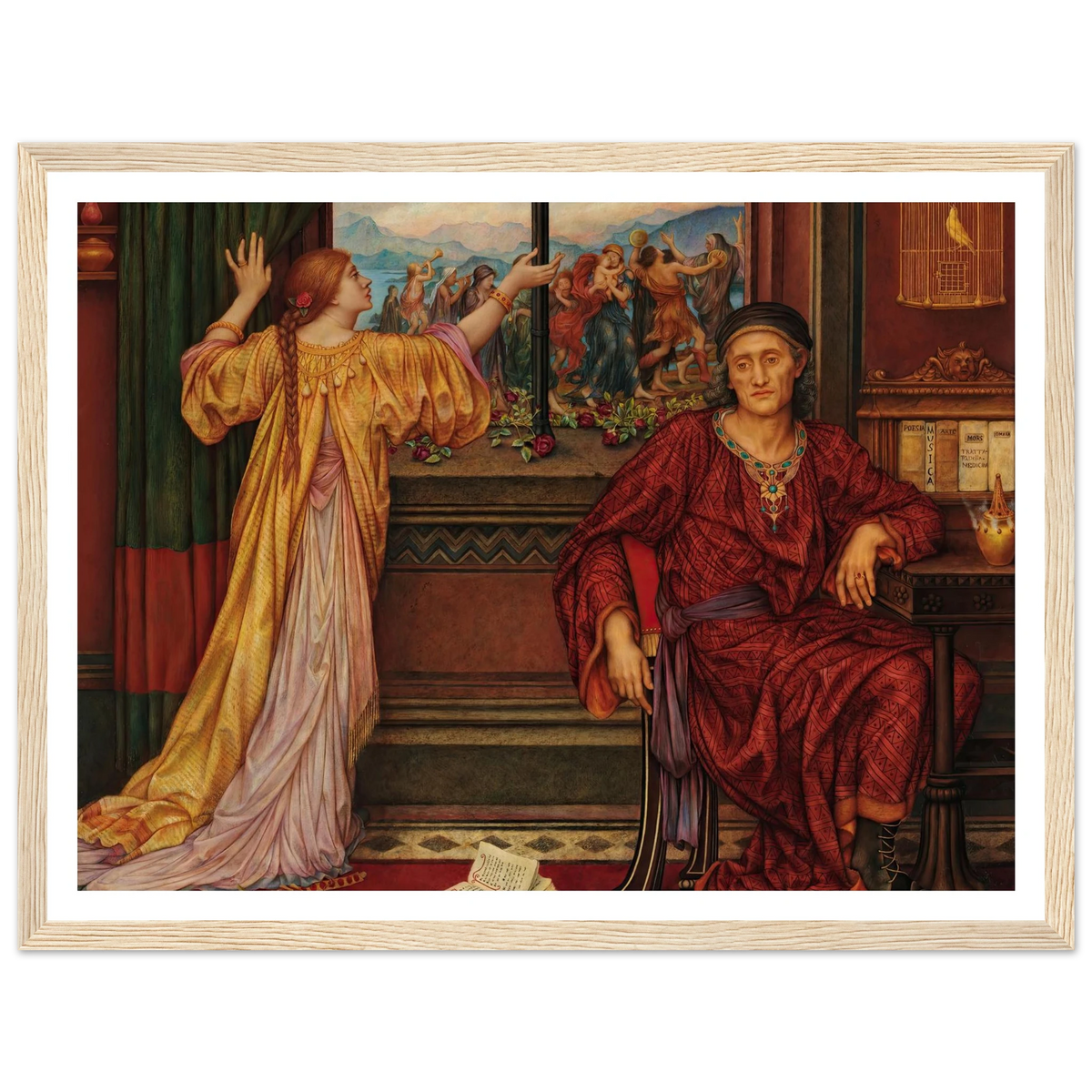 The Gilded Cage (1919) Art Print | Evelyn de Morgan - Framed Poster - 30x40 cm / 12x16″ - Black frame