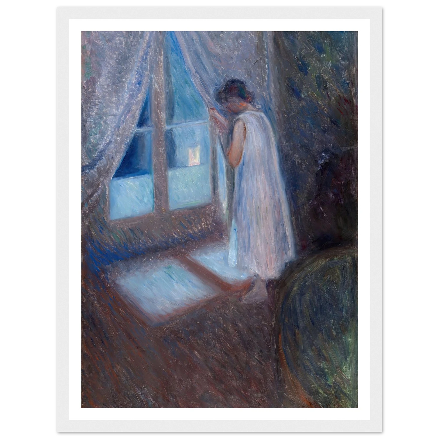 The Girl by the Window (1893) Art Print | Edvard Munch - Framed Poster - 30x40 cm / 12x16″ - Black frame