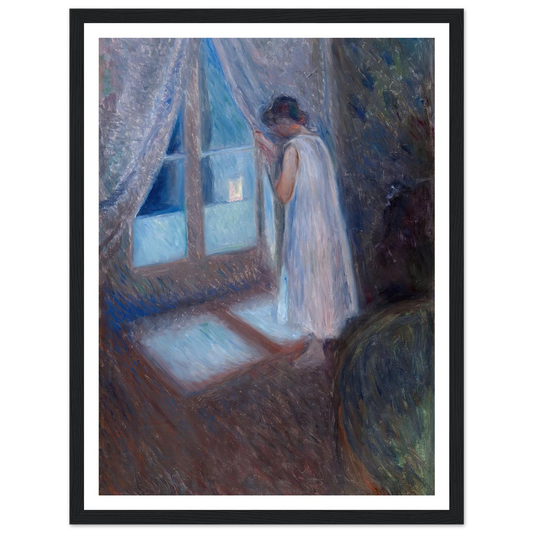 The Girl by the Window (1893) Art Print | Edvard Munch - Framed Poster - 30x40 cm / 12x16″ - Black frame