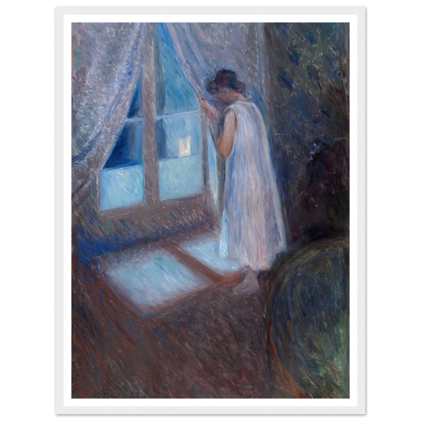 The Girl by the Window (1893) Art Print | Edvard Munch - Framed Poster - 30x40 cm / 12x16″ - Black frame