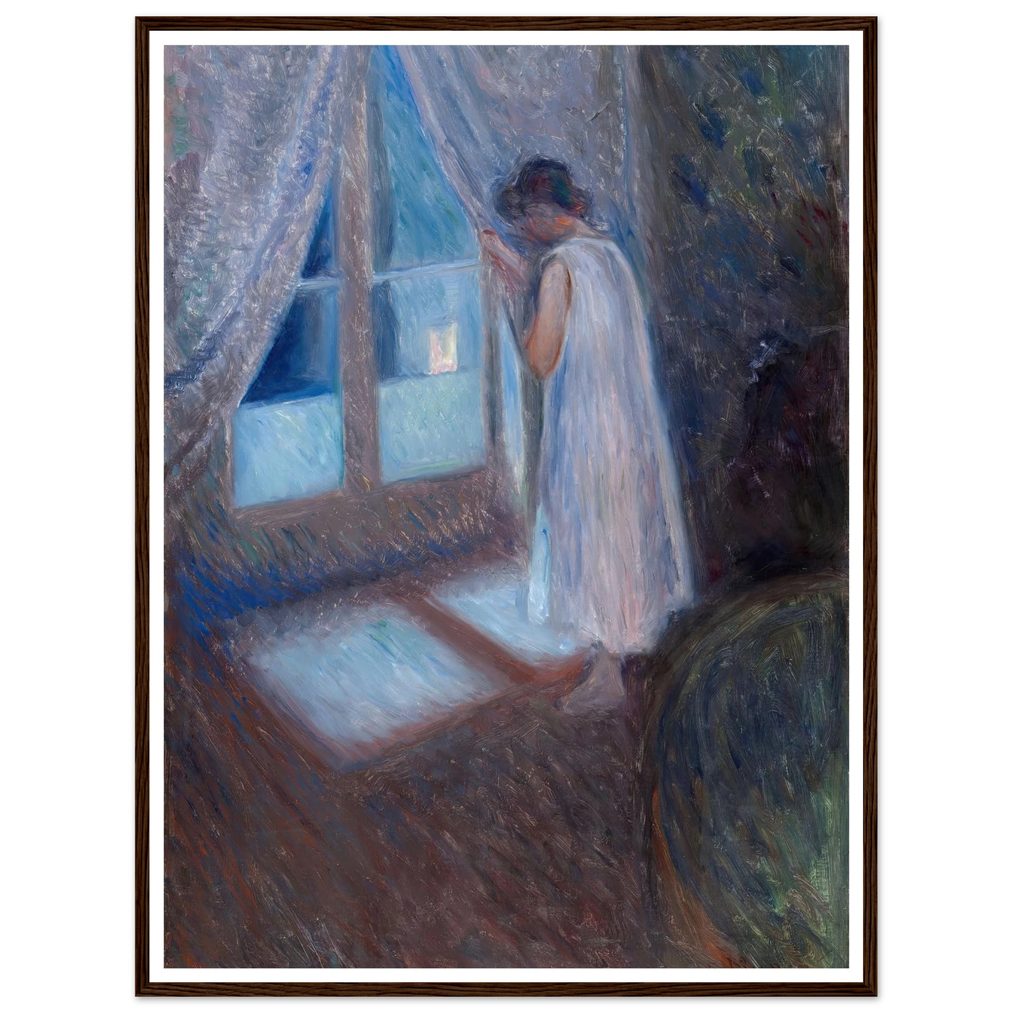 The Girl by the Window (1893) Art Print | Edvard Munch - Framed Poster - 30x40 cm / 12x16″ - Black frame