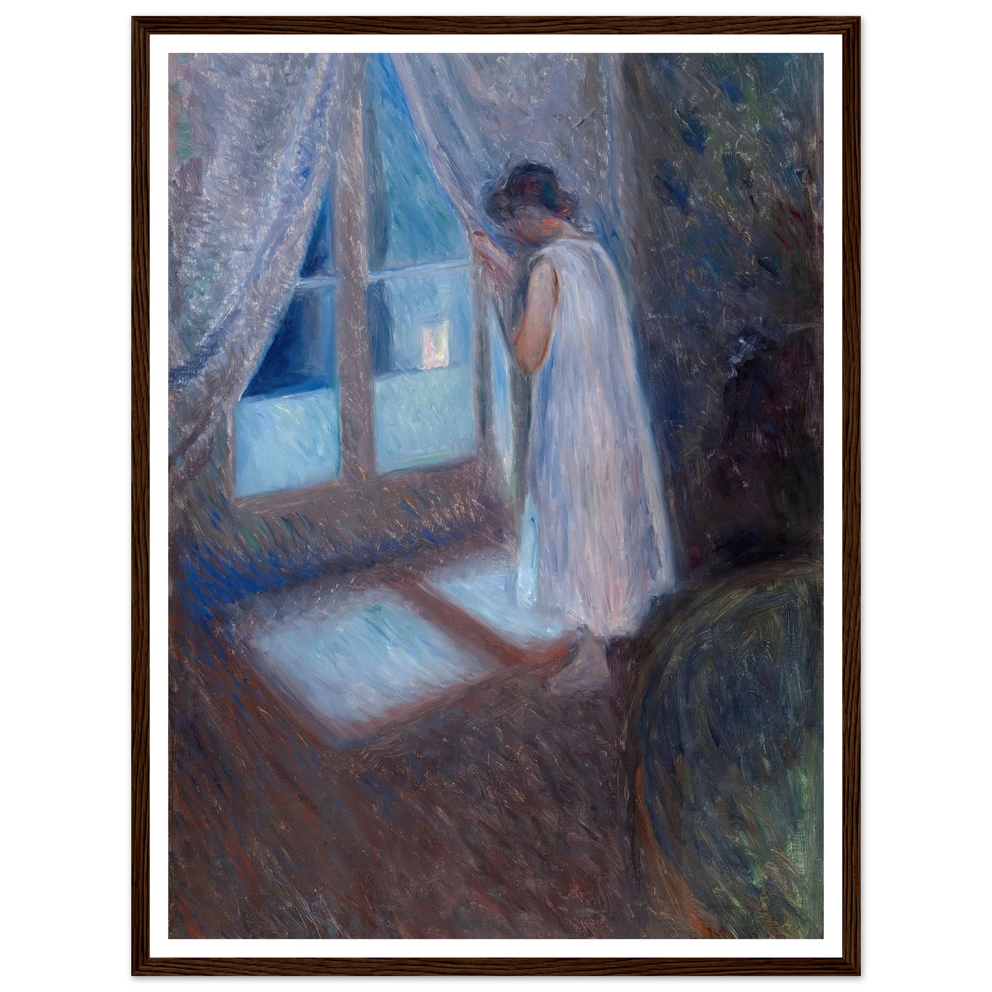 The Girl by the Window (1893) Art Print | Edvard Munch - Framed Poster - 30x40 cm / 12x16″ - Black frame