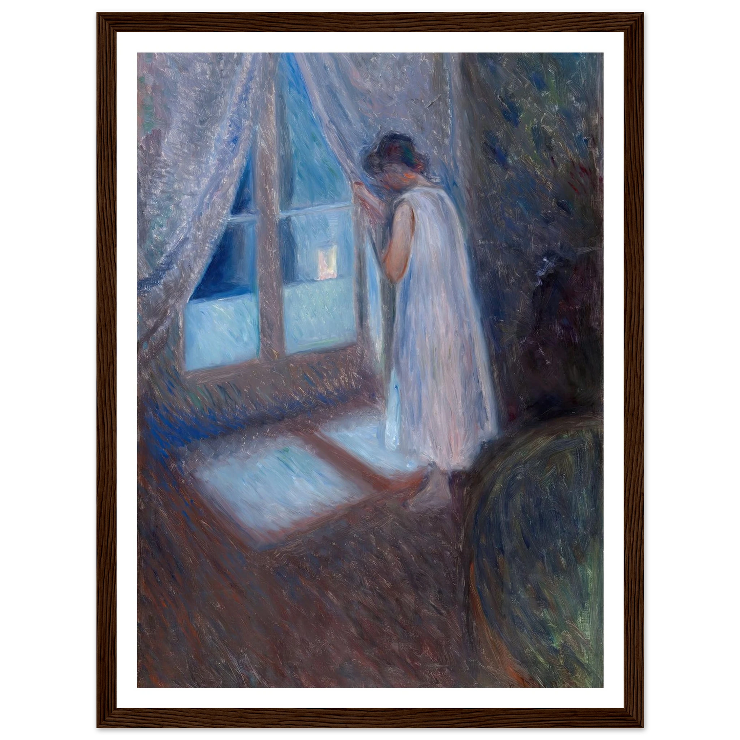 The Girl by the Window (1893) Art Print | Edvard Munch - Framed Poster - 30x40 cm / 12x16″ - Black frame