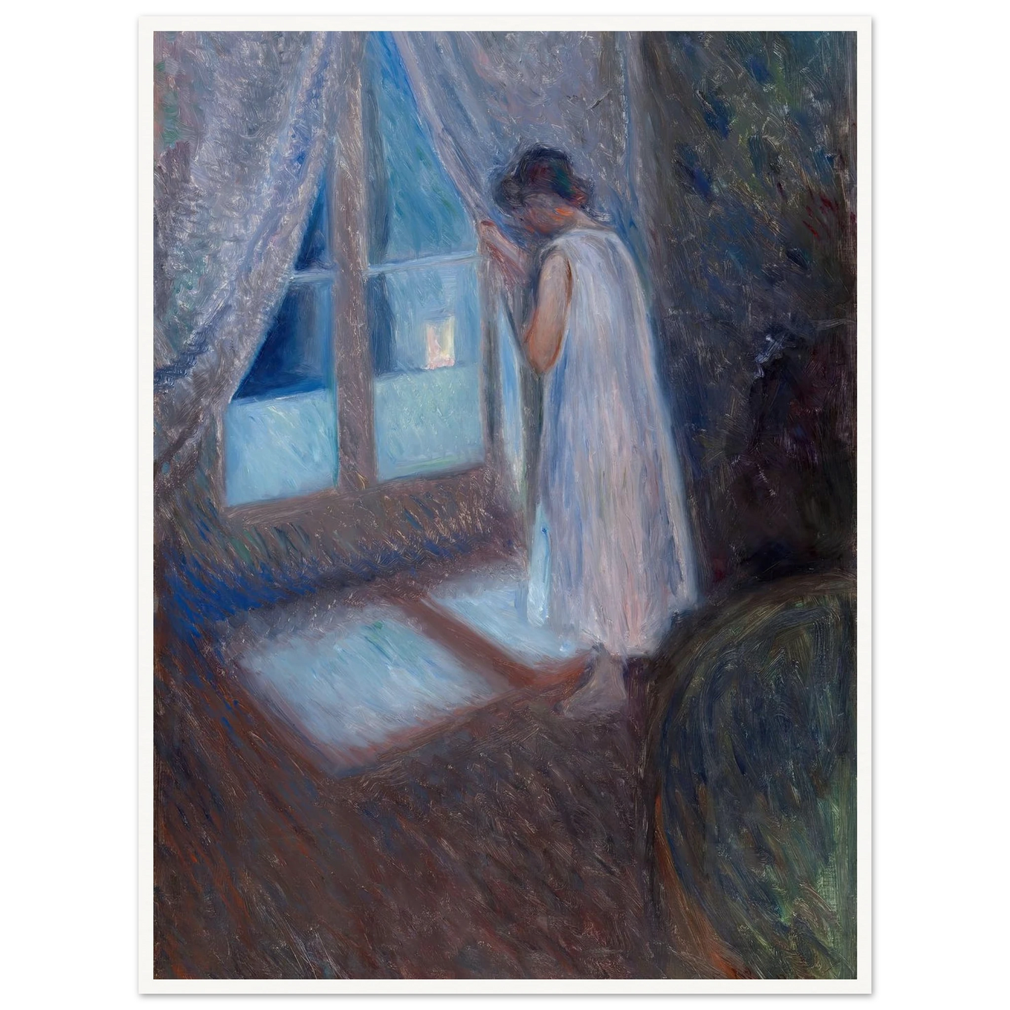 The Girl by the Window (1893) Art Print | Edvard Munch - Framed Poster - 30x40 cm / 12x16″ - Black frame