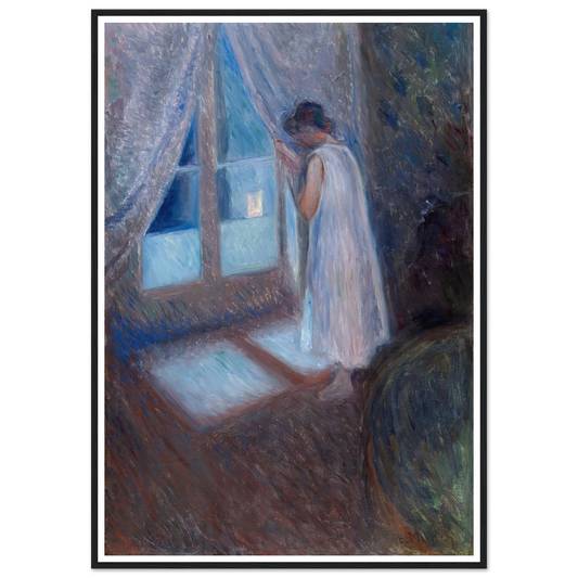 The Girl by the Window (1893) Art Print | Edvard Munch - Framed Poster - 30x40 cm / 12x16″ - Black frame