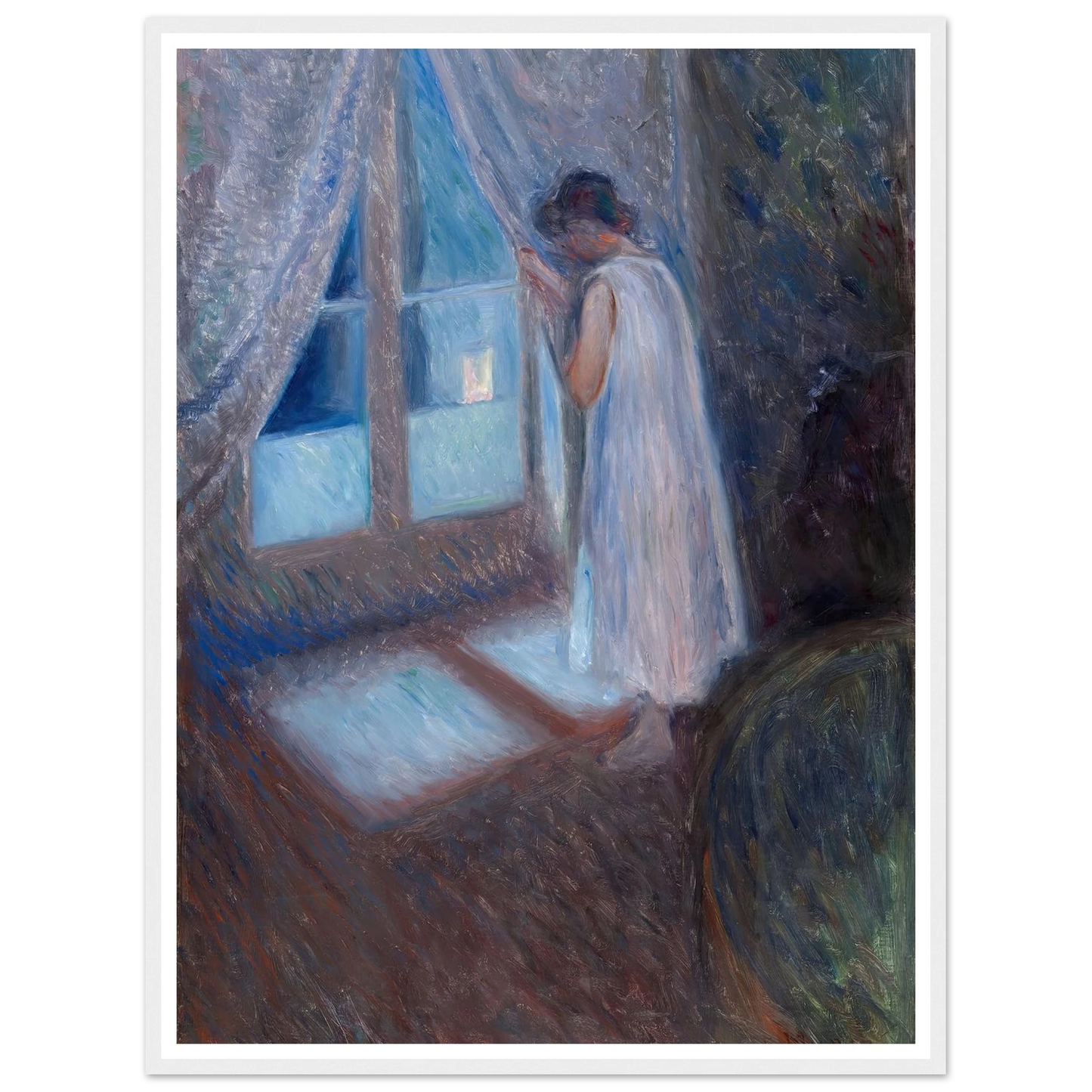 The Girl by the Window (1893) Art Print | Edvard Munch - Framed Poster - 30x40 cm / 12x16″ - Black frame