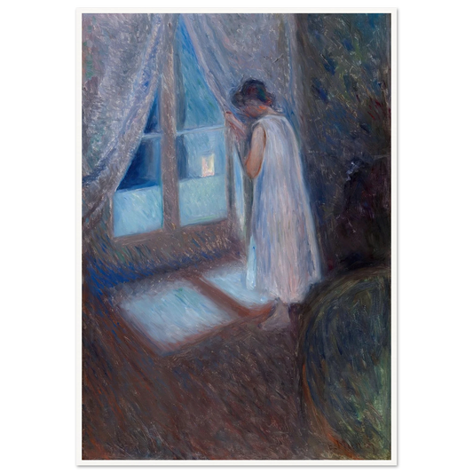 The Girl by the Window (1893) Art Print | Edvard Munch - Framed Poster - 30x40 cm / 12x16″ - Black frame