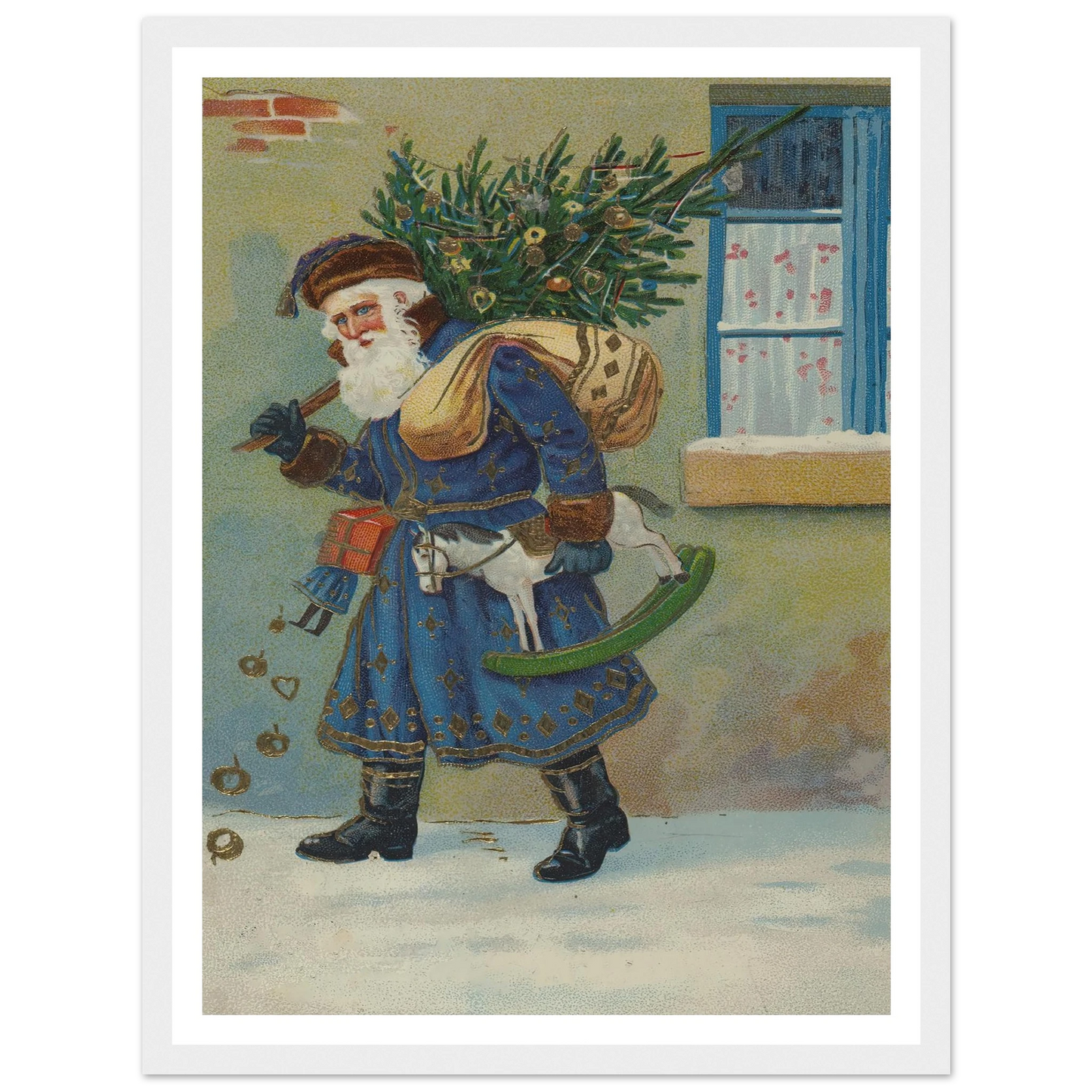 The Gnome's Festive Burden - Framed Poster - 30x40 cm / 12x16″ - Black frame