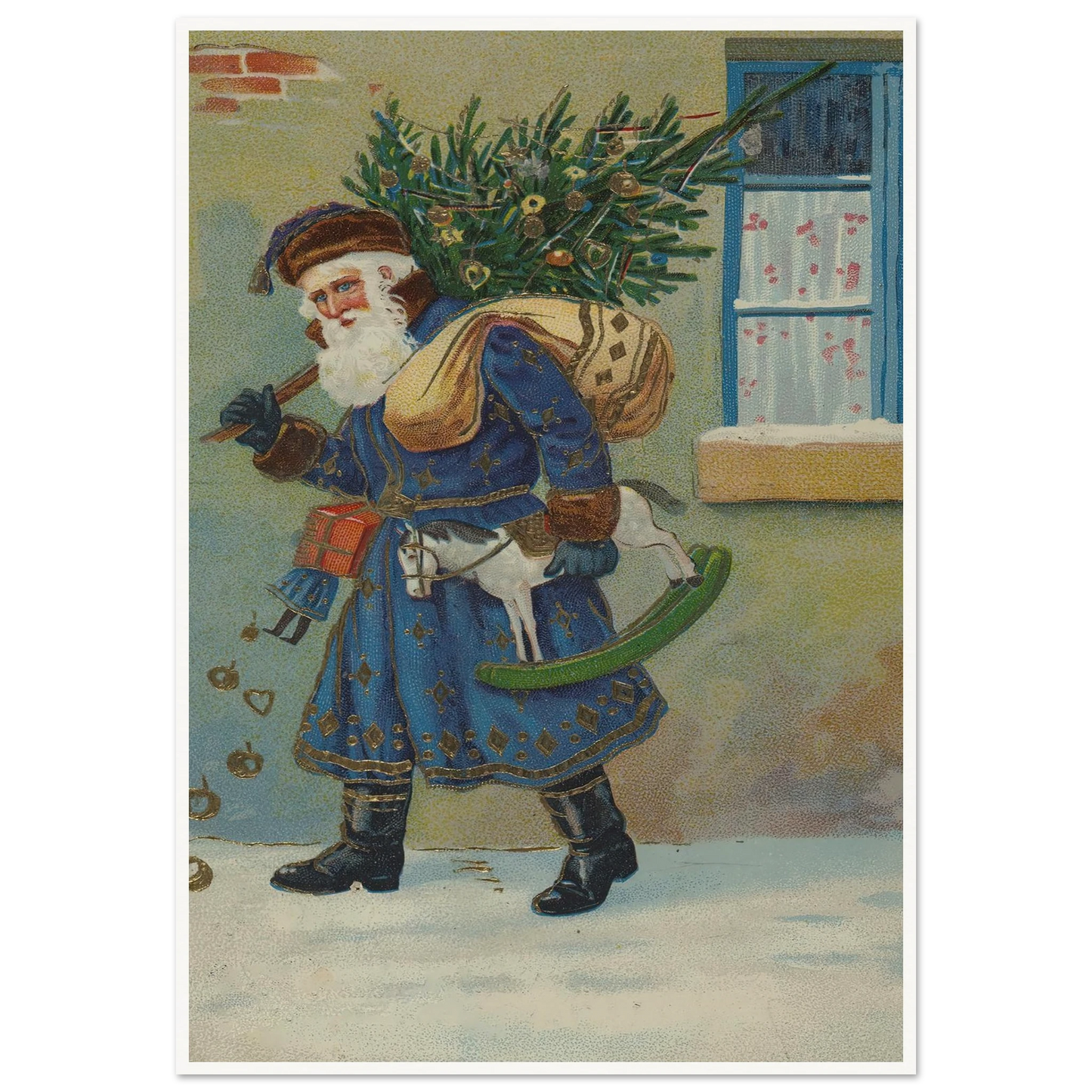 The Gnome's Festive Burden - Framed Poster - 30x40 cm / 12x16″ - Black frame