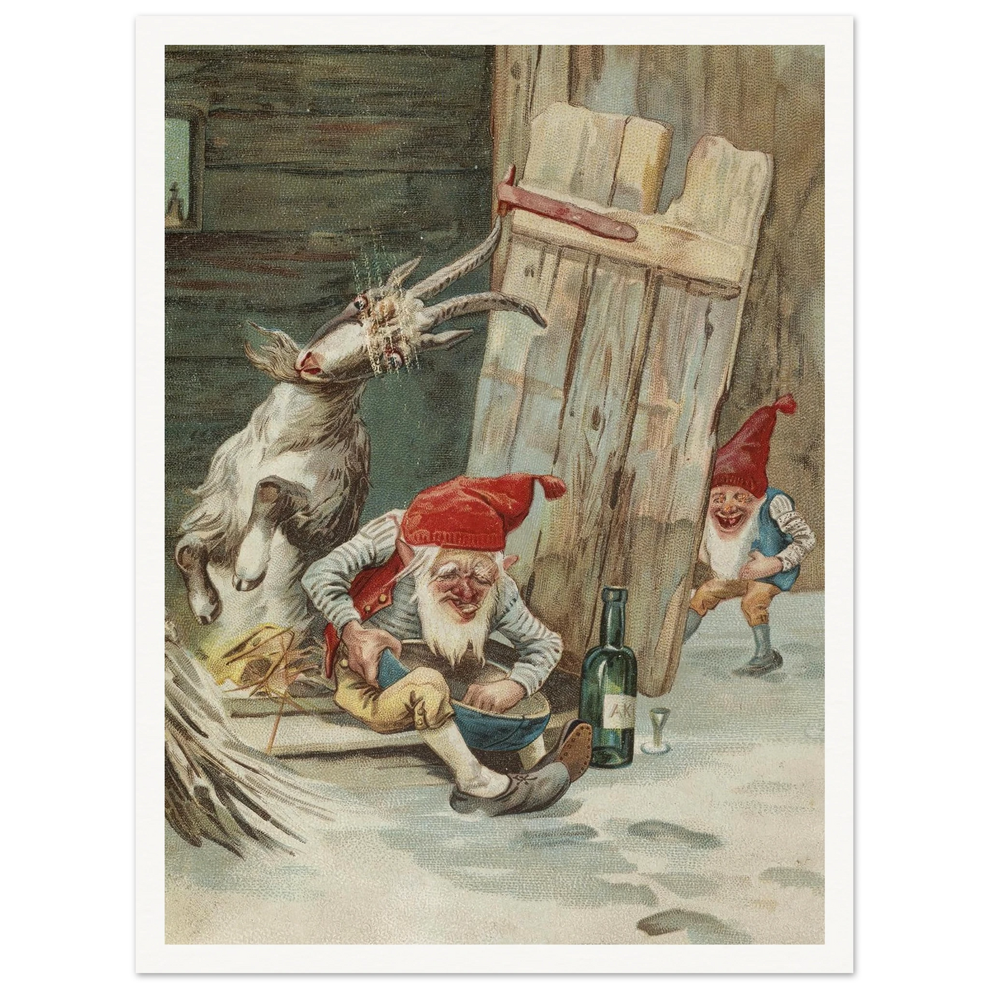 The Gnomes' Goofy Prank - Framed Poster - 30x40 cm / 12x16″ - Black frame