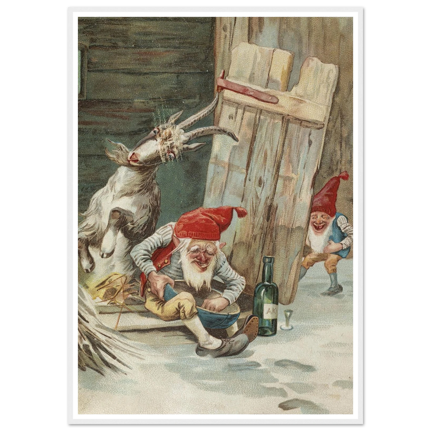 The Gnomes' Goofy Prank - Framed Poster - 30x40 cm / 12x16″ - Black frame