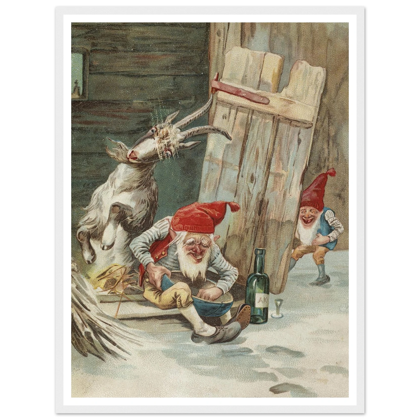 The Gnomes' Goofy Prank - Framed Poster - 30x40 cm / 12x16″ - Black frame