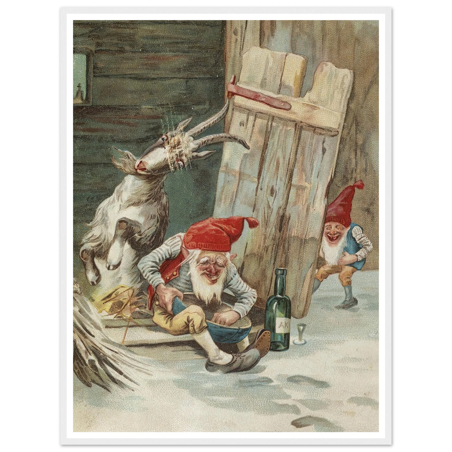 The Gnomes' Goofy Prank - Framed Poster - 30x40 cm / 12x16″ - Black frame