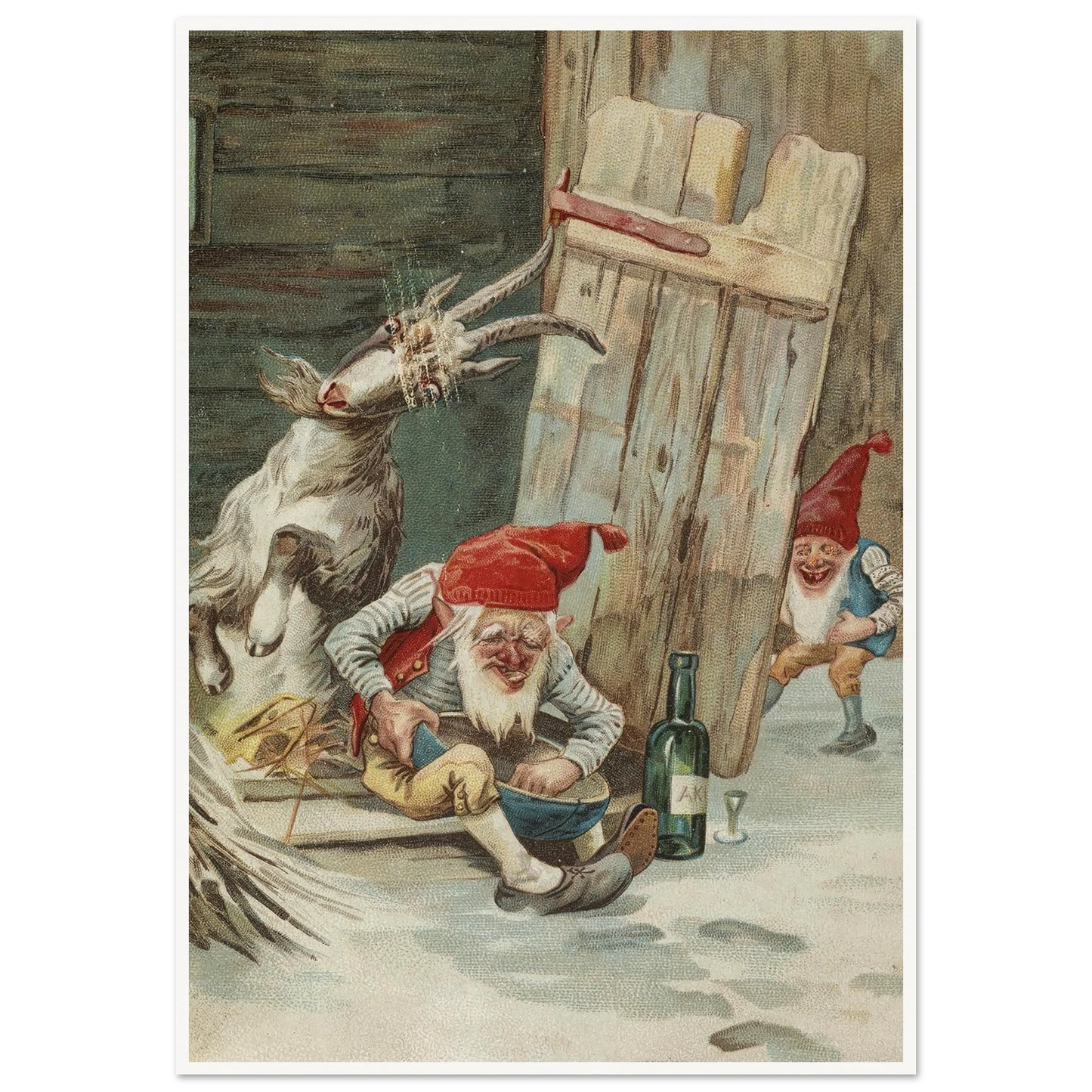 The Gnomes' Goofy Prank - Framed Poster - 30x40 cm / 12x16″ - Black frame