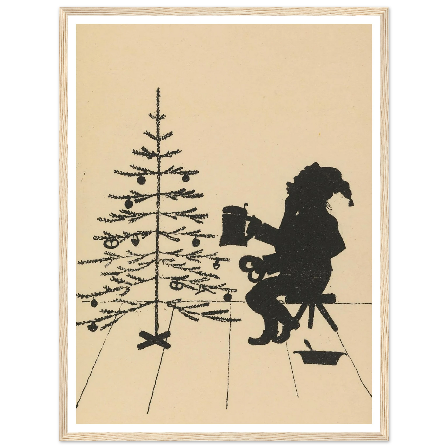 The Gnome's Quiet Toast - Framed Poster - 30x40 cm / 12x16″ - Black frame