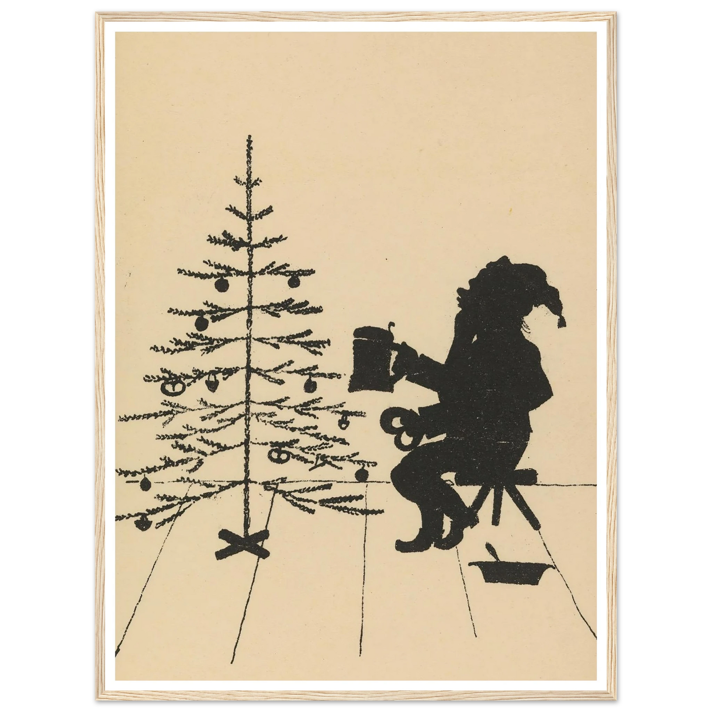 The Gnome's Quiet Toast - Framed Poster - 30x40 cm / 12x16″ - Black frame