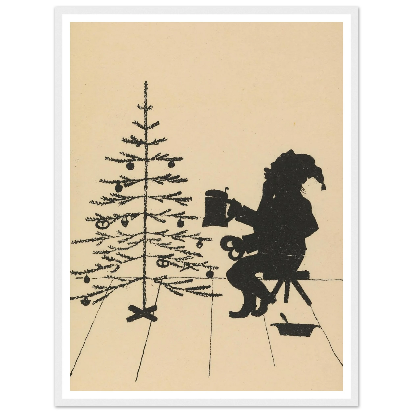 The Gnome's Quiet Toast - Framed Poster - 30x40 cm / 12x16″ - Black frame