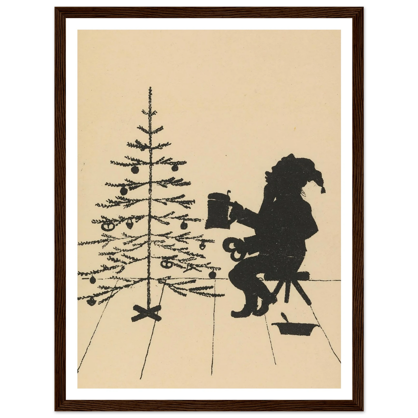 The Gnome's Quiet Toast - Framed Poster - 30x40 cm / 12x16″ - Black frame