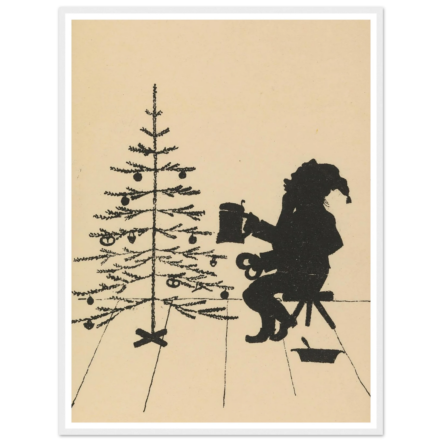 The Gnome's Quiet Toast - Framed Poster - 30x40 cm / 12x16″ - Black frame