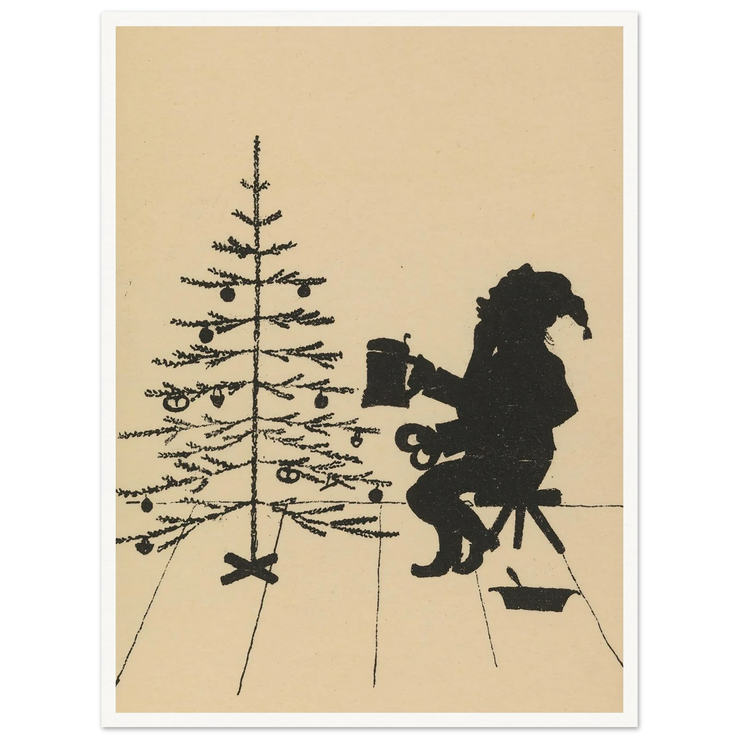 The Gnome's Quiet Toast - Framed Poster - 30x40 cm / 12x16″ - Black frame