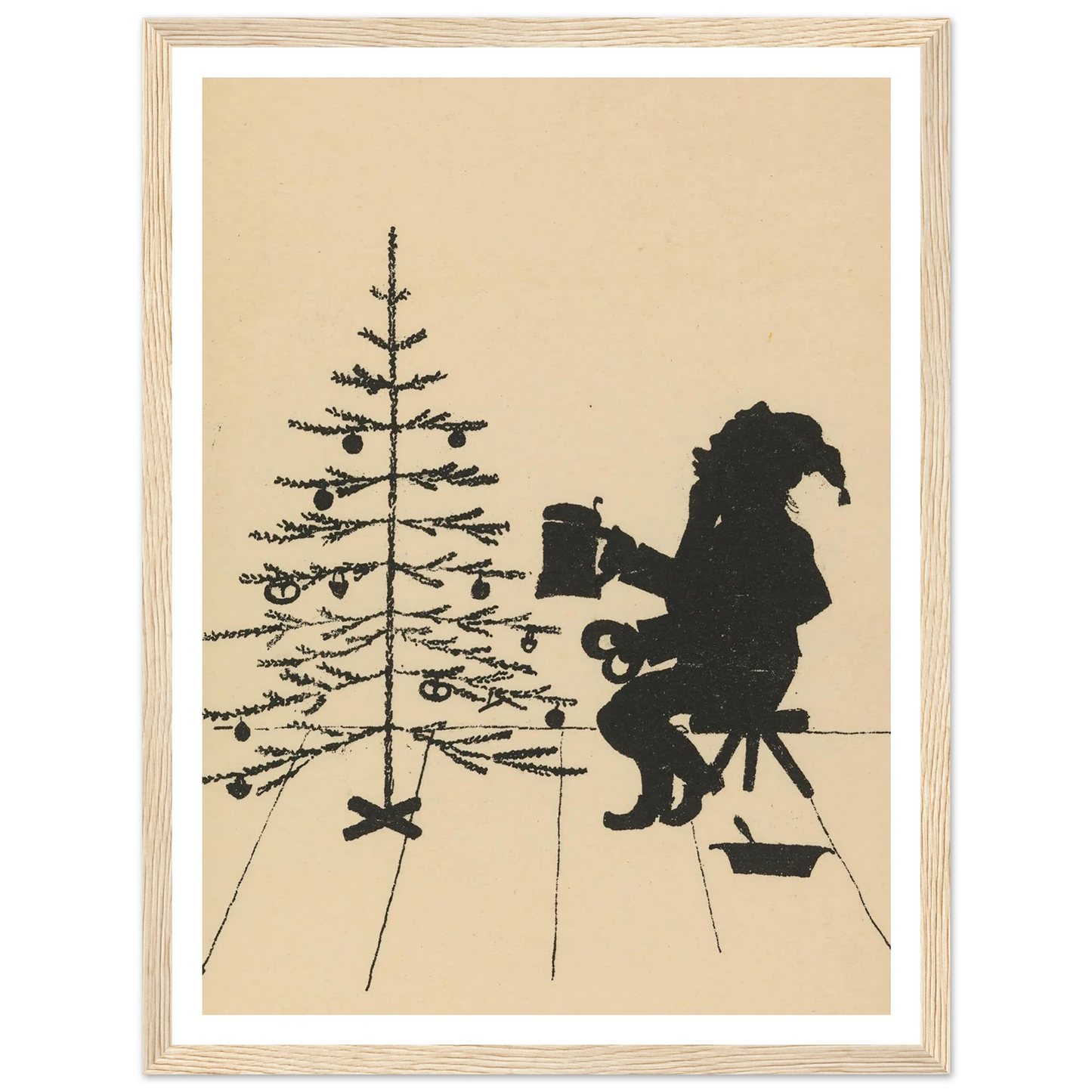 The Gnome's Quiet Toast - Framed Poster - 30x40 cm / 12x16″ - Black frame