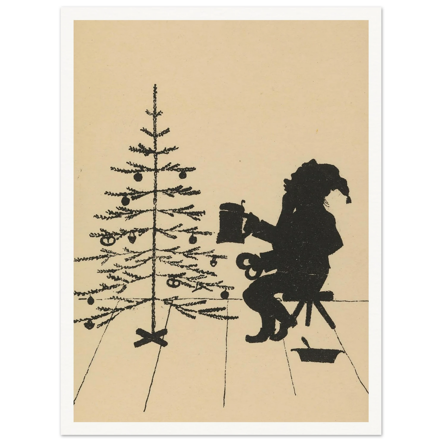 The Gnome's Quiet Toast - Framed Poster - 30x40 cm / 12x16″ - Black frame