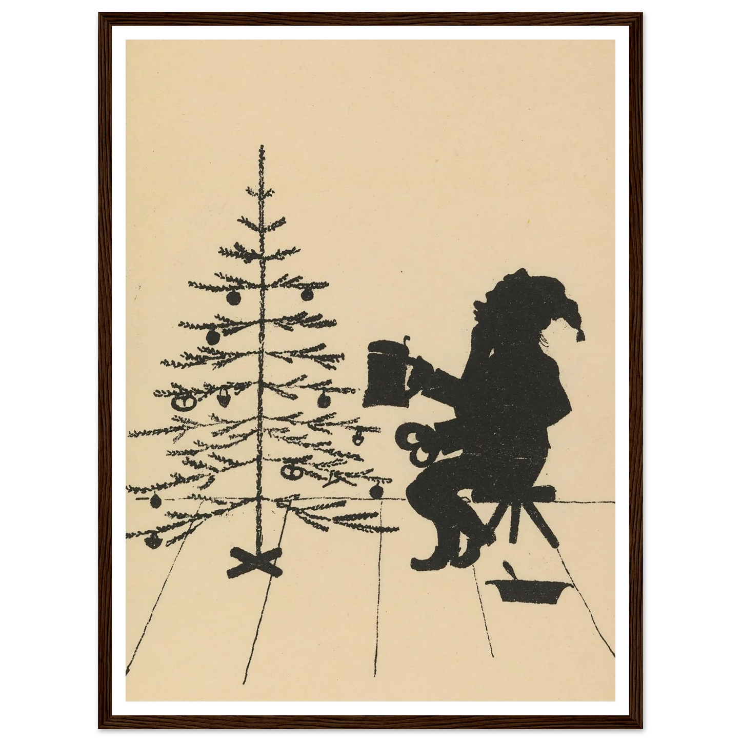 The Gnome's Quiet Toast - Framed Poster - 30x40 cm / 12x16″ - Black frame