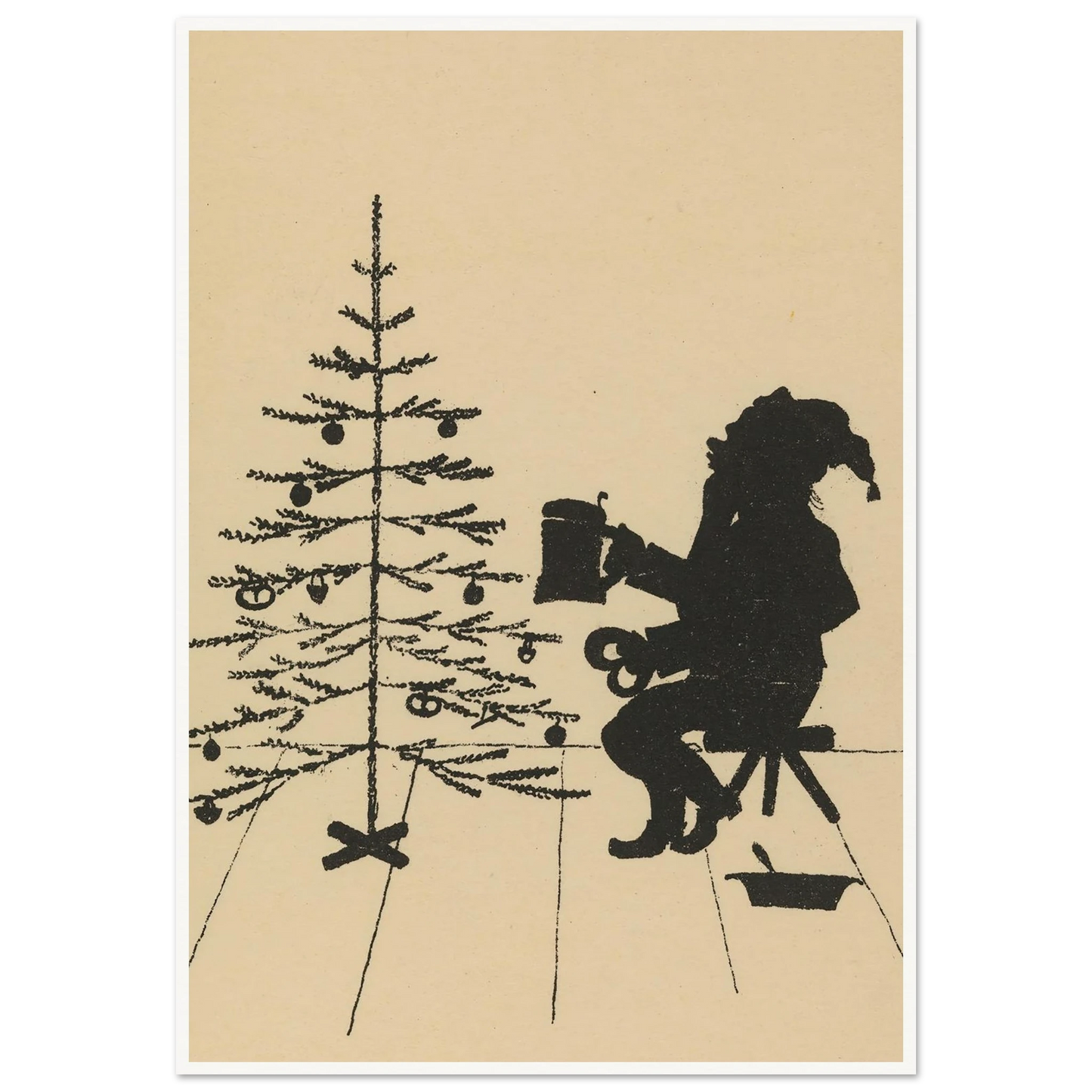 The Gnome's Quiet Toast - Framed Poster - 30x40 cm / 12x16″ - Black frame