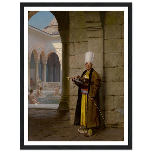 The Grand White Eunuch Art Print | Jean Leon Gerome - Framed Poster - 30x40 cm / 12x16″ - Black frame