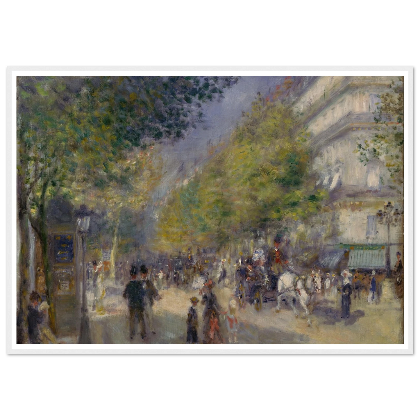 The Grands Boulevards Art Print | Pierre Auguste Renoir - Framed Poster - 30x40 cm / 12x16″ - Black frame