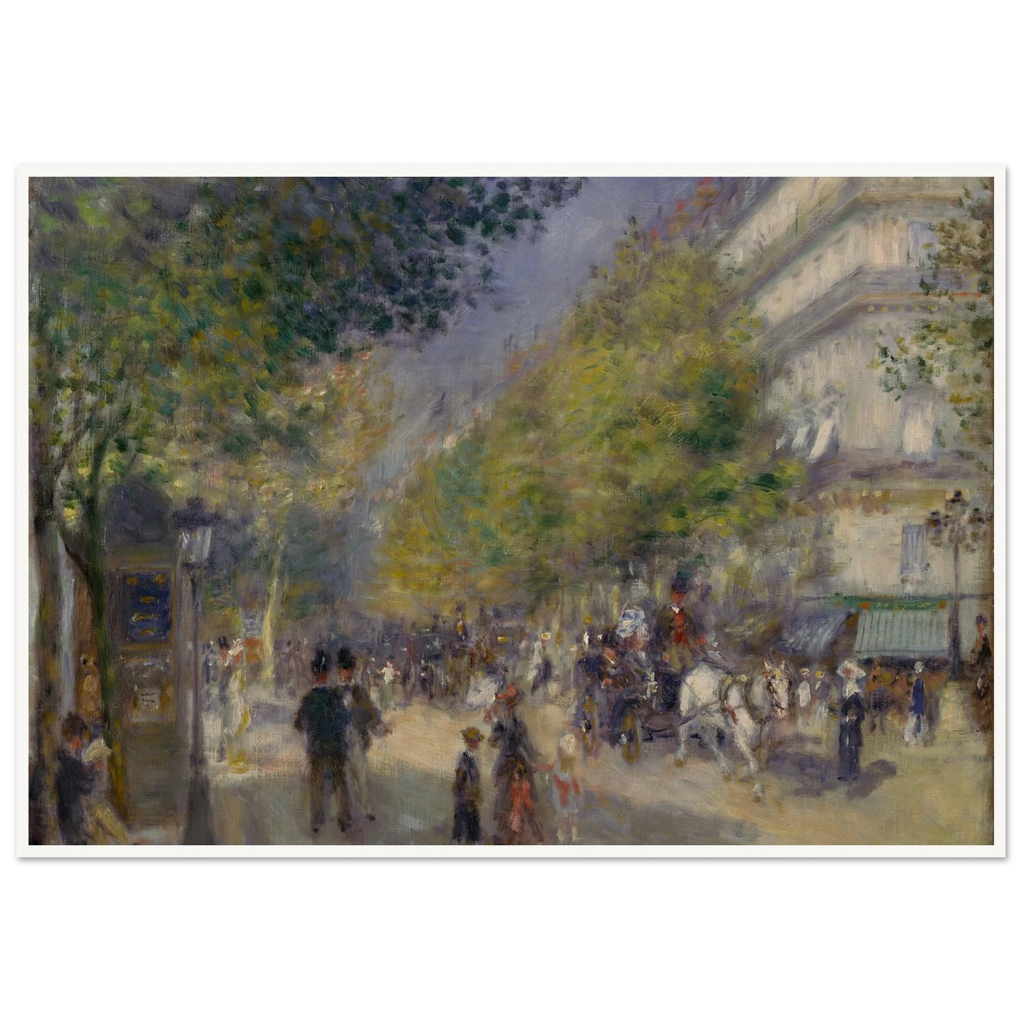 The Grands Boulevards Art Print | Pierre Auguste Renoir - Framed Poster - 30x40 cm / 12x16″ - Black frame