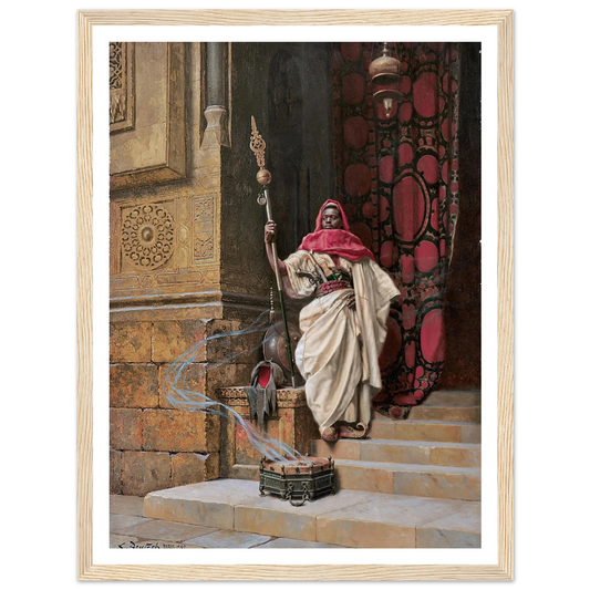 The Guard (1907) Art Print | Ludwig Deutsch - Framed Poster - 30x40 cm / 12x16″ - Black frame